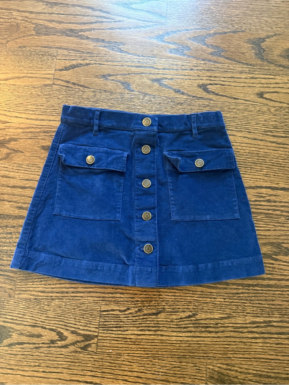 Crewcuts Royal Blue Corduroy Button-Front A-Line Skirt